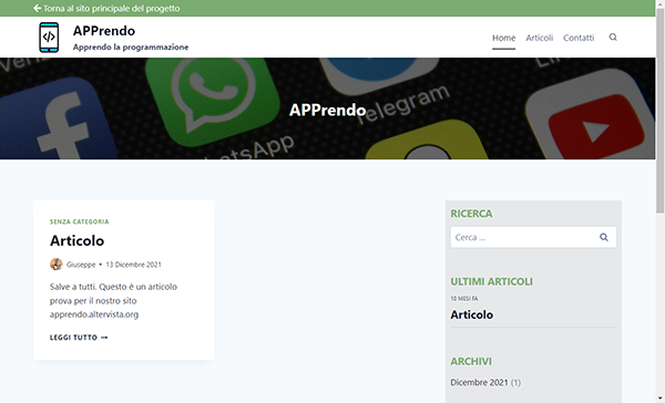 Progetto WordPress