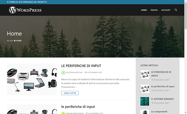Progetto WordPress